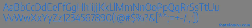 EncodesanscondensedLight Font – Blue Fonts on Gray Background