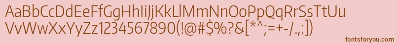 Шрифт EncodesanscondensedLight – коричневые шрифты на розовом фоне