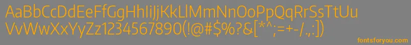 EncodesanscondensedLight Font – Orange Fonts on Gray Background