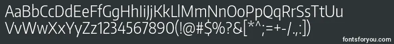 フォントEncodesanscondensedLight – 黒い背景に白い文字