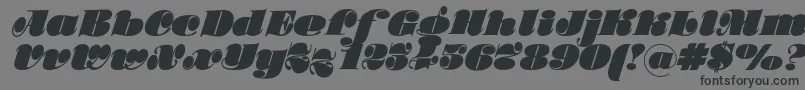 Fonte Stillac – fontes pretas em um fundo cinza