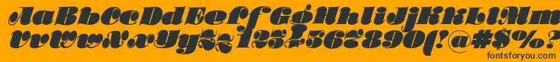 Stillac Font – Black Fonts on Orange Background