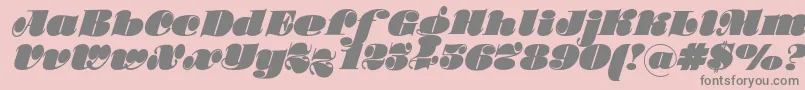 Fonte Stillac – fontes cinzas em um fundo rosa