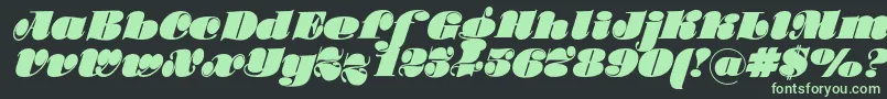 Stillac-Schriftart – Grüne Schriften auf schwarzem Hintergrund