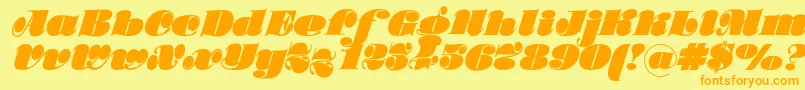Stillac Font – Orange Fonts on Yellow Background