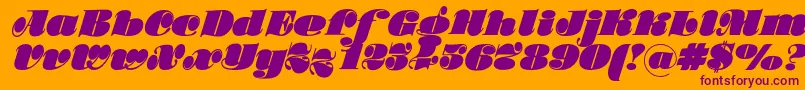 Stillac Font – Purple Fonts on Orange Background