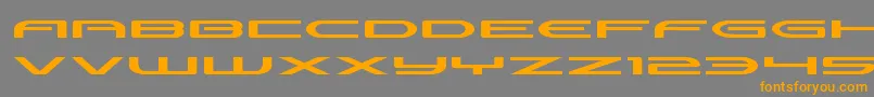 Antietamxtraexpand-Schriftart – Orangefarbene Schriften auf grauem Hintergrund