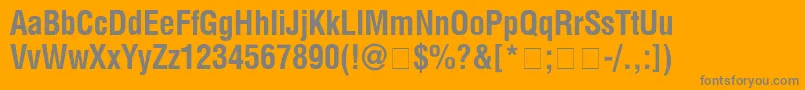 HelveticaCondensedbold-Schriftart – Graue Schriften auf orangefarbenem Hintergrund