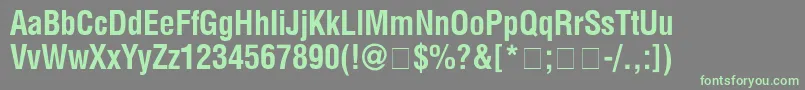 Czcionka HelveticaCondensedbold – zielone czcionki na szarym tle