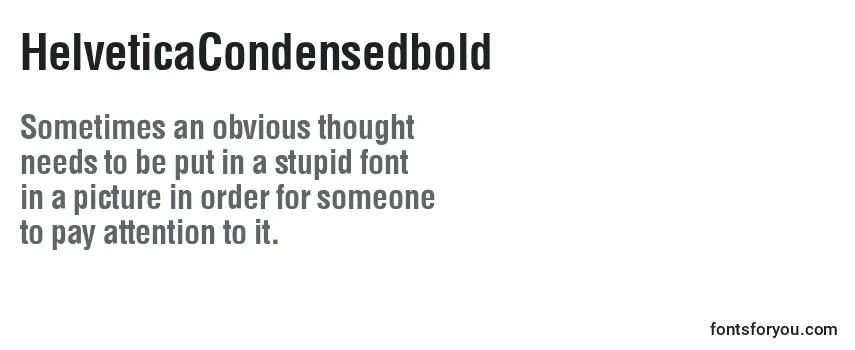 HelveticaCondensedbold Font