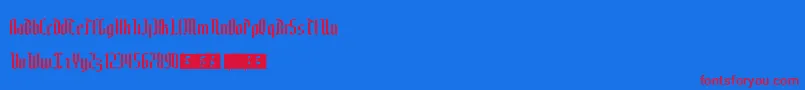 Edelweiss Font – Red Fonts on Blue Background