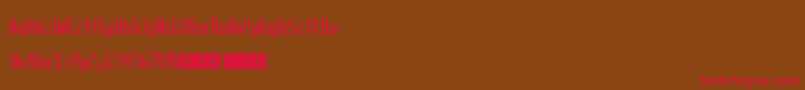 Edelweiss Font – Red Fonts on Brown Background