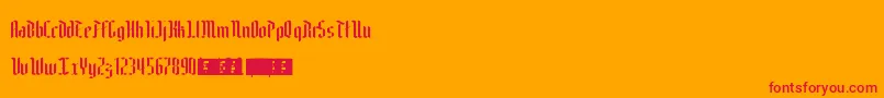 Edelweiss Font – Red Fonts on Orange Background