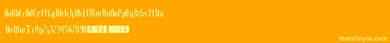 Edelweiss Font – Yellow Fonts on Orange Background