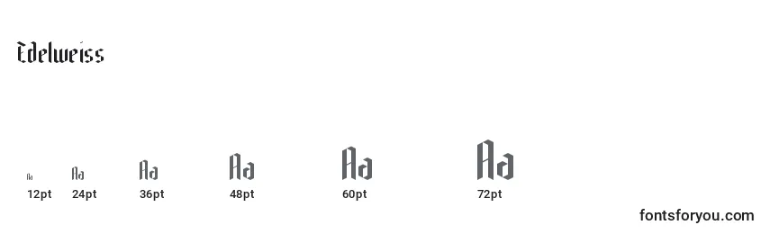 Edelweiss Font Sizes