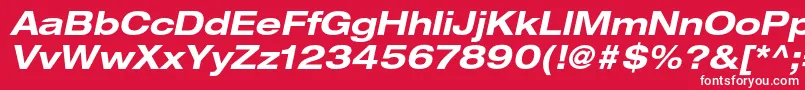 HelveticaneueltstdBdexo Font – White Fonts on Red Background