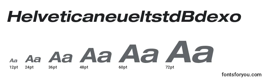 Размеры шрифта HelveticaneueltstdBdexo