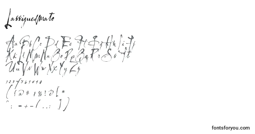 A fonte Lassiguedmato – alfabeto, números, caracteres especiais