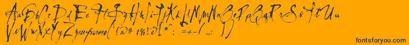 Lassiguedmato Font – Black Fonts on Orange Background
