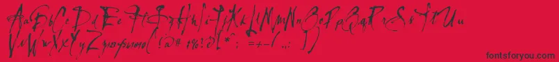 Lassiguedmato Font – Black Fonts on Red Background