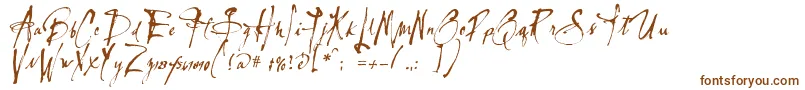フォントLassiguedmato – 茶色のフォント