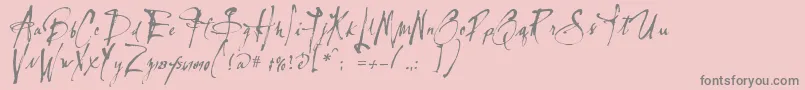 Lassiguedmato Font – Gray Fonts on Pink Background