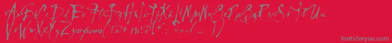 Lassiguedmato Font – Gray Fonts on Red Background