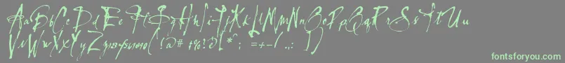 Lassiguedmato Font – Green Fonts on Gray Background