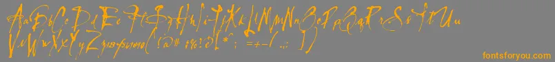 Lassiguedmato Font – Orange Fonts on Gray Background