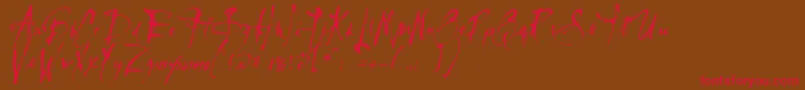 Lassiguedmato Font – Red Fonts on Brown Background
