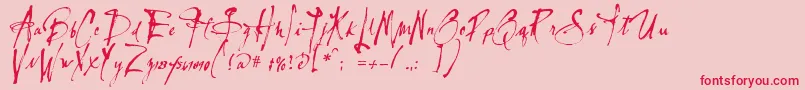 Lassiguedmato Font – Red Fonts on Pink Background