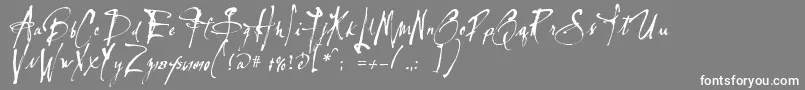 フォントLassiguedmato – 灰色の背景に白い文字