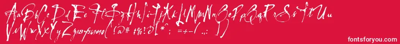Lassiguedmato Font – White Fonts on Red Background