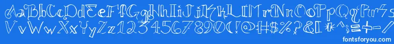 Knuckle.Tatz Font – White Fonts on Blue Background