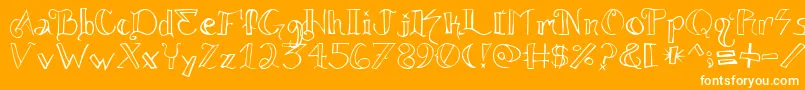 Knuckle.Tatz Font – White Fonts on Orange Background