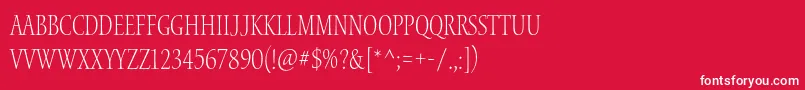 フォントWaterstitlingproLtcn – 赤い背景に白い文字