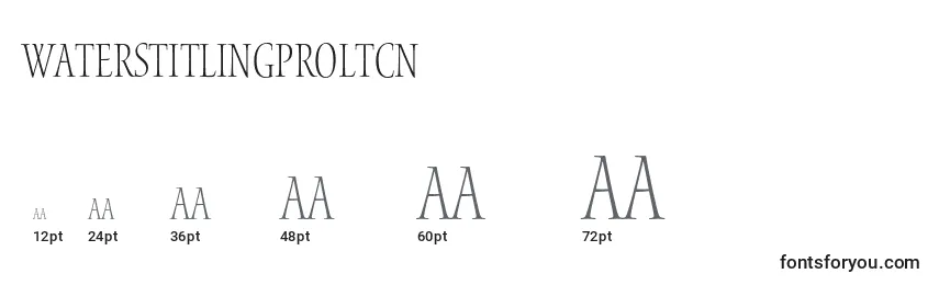 WaterstitlingproLtcn Font Sizes