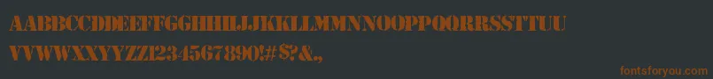 ArmyRust Font – Brown Fonts on Black Background