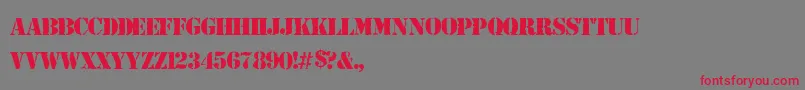 ArmyRust Font – Red Fonts on Gray Background
