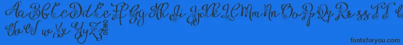AlyfeDemo Font – Black Fonts on Blue Background