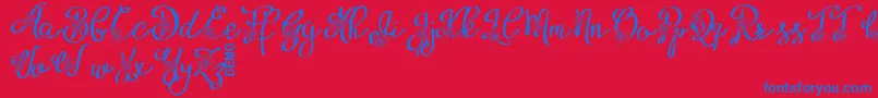 AlyfeDemo Font – Blue Fonts on Red Background