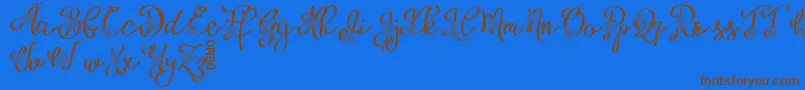 AlyfeDemo Font – Brown Fonts on Blue Background