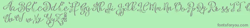 AlyfeDemo Font – Gray Fonts on Green Background