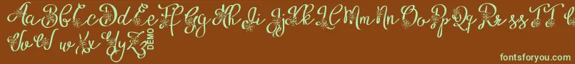 AlyfeDemo Font – Green Fonts on Brown Background