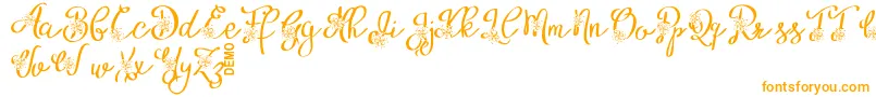 AlyfeDemo Font – Orange Fonts on White Background