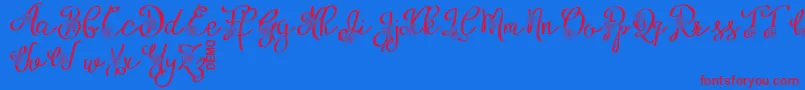 AlyfeDemo Font – Red Fonts on Blue Background