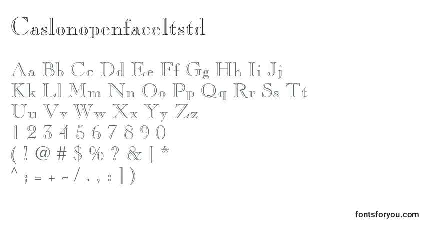 Шрифт Caslonopenfaceltstd – алфавит, цифры, специальные символы