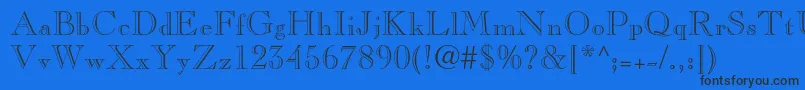 フォントCaslonopenfaceltstd – 黒い文字の青い背景