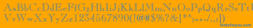 Caslonopenfaceltstd Font – Blue Fonts on Orange Background