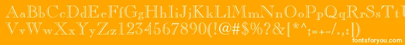 Caslonopenfaceltstd Font – White Fonts on Orange Background